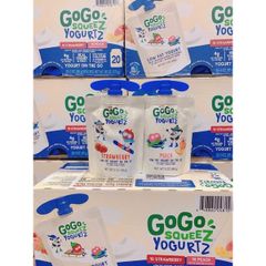 Sữa chua GoGo Squeez cho bé 6 tháng trở lên - An toàn, tự nhiên, không đường, giàu probiotic, vị ngọt hấp dẫn, không chứa chất bảo quản