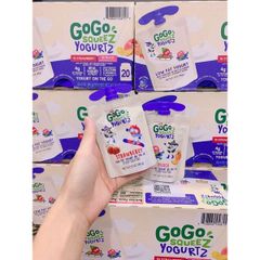 Sữa chua GoGo Squeez cho bé 6 tháng trở lên - An toàn, tự nhiên, không đường, giàu probiotic, vị ngọt hấp dẫn, không chứa chất bảo quản