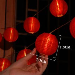 Combo 10/20 Lồng Đèn Vải Mini 7.5cm - Trang Trí Noel, Tết, Nhà Cửa, Sân Vườn - Nhiều Màu Sắc Rực Rỡ, Dễ Dàng Treo Ngoài Trời