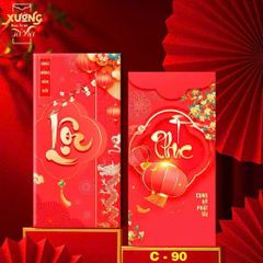 Set 50/100 Bao Lì Xì Đỏ Mừng Tuổi - Giấy Dày Tươi Sáng, Nhiều Mẫu Đẹp Cho Tết Nguyên Đán - Quà Tặng May Mắn Năm Mới