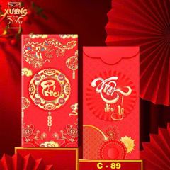 Set 50/100 Bao Lì Xì Đỏ Mừng Tuổi - Giấy Dày Tươi Sáng, Nhiều Mẫu Đẹp Cho Tết Nguyên Đán - Quà Tặng May Mắn Năm Mới