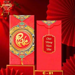 Set 50/100 Bao Lì Xì Đỏ Mừng Tuổi - Giấy Dày Tươi Sáng, Nhiều Mẫu Đẹp Cho Tết Nguyên Đán - Quà Tặng May Mắn Năm Mới