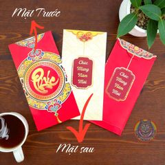 Set 50/100 Bao Lì Xì Truyền Thống Phúc Lộc Tài - Bao Lì Xì Tết Nguyên Đán Cao Cấp, Quà Tặng May Mắn