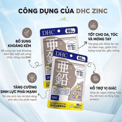 Viên Uống DHC Zinc Kẽm Nhật Bản 60 Viên - Bổ Sung Kẽm Hỗ Trợ Sức Khỏe, Tăng Cường Miễn Dịch, DHC Chính Hãng