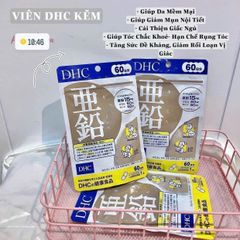 Viên Uống DHC Zinc Kẽm Nhật Bản 60 Viên - Bổ Sung Kẽm Hỗ Trợ Sức Khỏe, Tăng Cường Miễn Dịch, DHC Chính Hãng