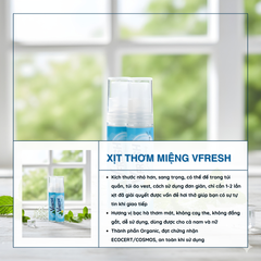 Xịt Thơm Miệng Vfresh 10ml - Giải Pháp Khử Mùi Hiệu Quả, Hơi Thở Thơm Mát, Dễ Dàng Mang Theo Ở Mọi Nơi