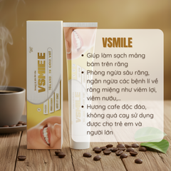 Kem Đánh Răng Vsmile 150g - Hương Vị Cà Phê Thơm Mát, Bảo Vệ Răng Miệng, Sạch Mảng Bám, Hơi Thở Tươi Mát Suốt 24 Giờ