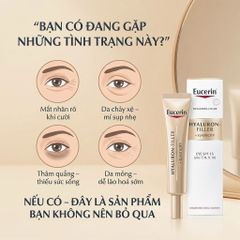 Kem Dưỡng Mắt Eucerin Hyaluron-Filler + Elasticity SPF20 15ml - Giảm Nếp Nhăn, Cải Thiện Đàn Hồi Da Mặt