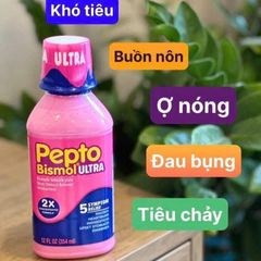 Siro Hỗ Trợ Tiêu Hóa Dạ Dày Pepto Bismol Ultra 354ml - Giúp Giảm Buồn Nôn, Đau Bụng, Khó Tiêu Cho Người Lớn và Trẻ Em Từ 12 Tuổi