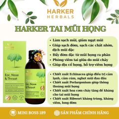 Siro Harker Herbals Tai Mũi Họng Xanh Lá 150ml - Vitamin Bổ Sung Tăng Cường Miễn Dịch Cho Trẻ Sơ Sinh và Nhỏ Tuổi