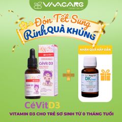 Giọt Vitamin D3 CéVit - Hỗ trợ xương chắc khỏe cho bé từ 0-8 tuổi, bổ sung đề kháng, xuất xứ Đức, dễ sử dụng