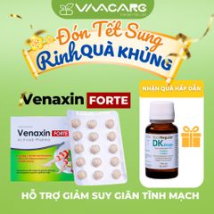 Viên Hỗ Trợ Giảm Suy Giãn Tĩnh Mạch Venaxin FORTE - Sản Phẩm Bảo Vệ Sức Khỏe Hỗ Trợ Lưu Thông Máu, Nhập Khẩu Nguyên Hộp