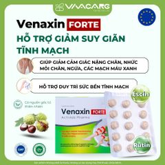 Viên Hỗ Trợ Giảm Suy Giãn Tĩnh Mạch Venaxin FORTE - Sản Phẩm Bảo Vệ Sức Khỏe Hỗ Trợ Lưu Thông Máu, Nhập Khẩu Nguyên Hộp