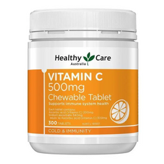 Viên Nhai Vitamin C Healthy Care 500mg - Tăng Cường Miễn Dịch, Làm Đẹp Da, 500 Viên Dễ Dùng Cho Cả Gia Đình