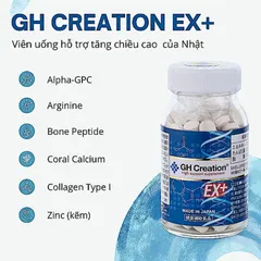 Viên uống GH Creation EX Nhật Bản 270 viên - Hỗ trợ phát triển chiều cao và xương chắc khỏe cho tuổi dậy thì và người lớn