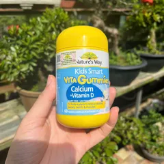 Kẹo Canxi Dinh Dưỡng Nature's Way Vita Gummies cho Trẻ Em - Bổ Sung Canxi và Vitamin D3 Hỗ Trợ Phát Triển Xương Răng 60 Viên