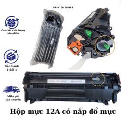 Hộp Mực In 12A Cho Máy Canon LBP 2900/3000/303 - Bản In Siêu Nét, Chất Lượng Tốt, Có Lỗ Đổ Mực, Hàng Nhập Khẩu