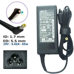 Sạc Laptop Acer 19V 3.42A 65W Chân Vàng 5.5x1.7mm Chính Hãng, Mới 100% - Bộ Sạc và Dây Nguồn Đi Kèm
