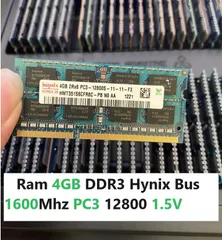 Ram Laptop 4GB DDR3 Hynix/Samsung/Kington 1600MHz PC3-12800 1.5V - Bảo Hành 36 Tháng, Dùng Cho Laptop & Macbook