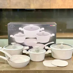 Bộ Nồi 10 Chi Tiết Berlinger Haus x FashionTV FTV-0077 Màu Kem - Bộ Đồ Nấu Ăn Sang Trọng, Chống Dính, Tiện Dụng Cho Bếp Nhà