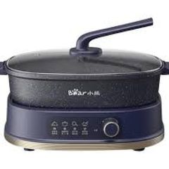 Nồi Lẩu Điện 2 Ngăn Bear SB-NL60U (6L) - Dung Tích 6L cho 4-8 Người, Chống Dính, Nấu Nhanh, Tiện Lợi