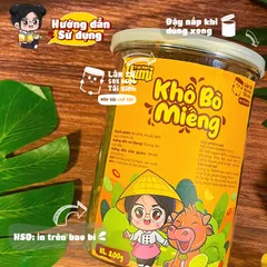 Khô bò miếng mềm chua cay Yumi đồ ăn vặt thịt bò khô nguyên miếng thật chanh ớt thơm ngon 507011