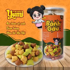 Bánh gấu Yumi nhân kem sữa 3 vị truyền thống, cà phê, chùm ngây, bánh ngọt ăn vặt thơm ngon 507015