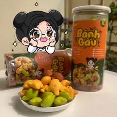 Bánh gấu Yumi nhân kem sữa 3 vị truyền thống, cà phê, chùm ngây, bánh ngọt ăn vặt thơm ngon 507015