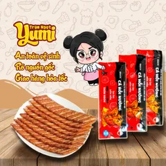 Snack Cá hồi nướng làm từ Bột mì Que cay tuổi thơ đồ ăn vặt Yumi thơm ngon 507029