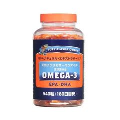 Viên uống dầu cá hồi Pure Alaska Omega-3 330mg EPA+DHA 540 viên Bổ mắt Tăng cường thị lực và sức khỏe mắt tự nhiên Nhật Bản