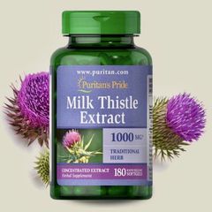 Viên uống bổ gan, Thải độc gan, mát gan tăng cường chức năng gan Milk Thistle Extract 1000mg Puritan's Pride