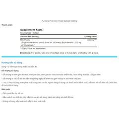 Viên uống bổ gan, Thải độc gan, mát gan tăng cường chức năng gan Milk Thistle Extract 1000mg Puritan's Pride