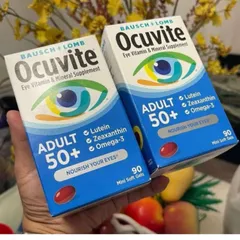 Viên Uống Bổ Mắt Ocuvite Adult 50 + Bausch & Lomb 150 Viên Mỹ  Bổ sung Vitamin khoáng chất thiết yếu cho mắt