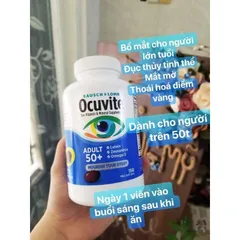 Viên Uống Bổ Mắt Ocuvite Adult 50 + Bausch & Lomb 150 Viên Mỹ  Bổ sung Vitamin khoáng chất thiết yếu cho mắt