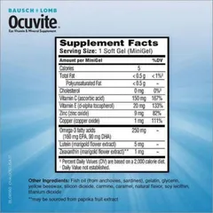 Viên Uống Bổ Mắt Ocuvite Adult 50 + Bausch & Lomb 150 Viên Mỹ  Bổ sung Vitamin khoáng chất thiết yếu cho mắt