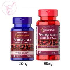 Viên uống chống nắng nội sinh, mờ nám, trắng da lựu Pomegranate Extract Puritan's pride 507100