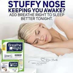 [Mẫu mới Date 2029] Hộp Miếng dán giảm nghẹt mũi, giảm ngáy (gáy) khi ngủ Breathe Right 72 miếng 507148