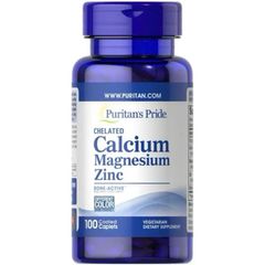 Viên Uống Puritan's Pride Calcium Magnesium+ Vitamin _ Hỗ Trợ Chắc Khỏe Xương Khớp
