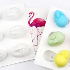 Khuôn Silicone Hình Thỏ & Heo - Làm Pudding, Thạch Rau Câu, Nến Thơm - Dễ Dàng Lấy Thành Phẩm, Đồ Gia Dụng Thông Minh