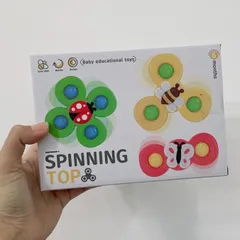 Bộ 3 Con Quay Spinner Hình Côn Trùng Vui Nhộn An Toàn Cho Bé - Đồ Chơi Nhựa ABS Chất Lượng Cao, Màu Sắc Bắt Mắt, Dễ Thương