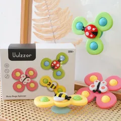 Bộ 3 Con Quay Spinner Hình Côn Trùng Vui Nhộn An Toàn Cho Bé - Đồ Chơi Nhựa ABS Chất Lượng Cao, Màu Sắc Bắt Mắt, Dễ Thương