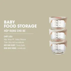 LOCK&LOCK]HỘP ĐỰNG THỨC ĂN CHO BÉ CÓ VẠCH CHIA 230ML
