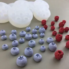 Khuôn Silicon Hình Trái Mâm Xôi và Việt Quất 3D - Dụng Cụ Làm Bánh DIY Trang Trí Bánh Mousse và Pudding Tại Nhà