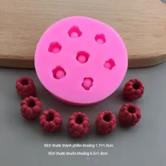Khuôn Silicon Hình Trái Mâm Xôi và Việt Quất 3D - Dụng Cụ Làm Bánh DIY Trang Trí Bánh Mousse và Pudding Tại Nhà