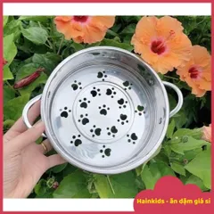 Xửng Hấp Inox SUS304 Cao Cấp Có Tay Cầm - Vỉ Hấp Thực Phẩm Size 16/18 - Dụng Cụ Nhà Bếp Thông Minh Cho Mẹ Bỉm