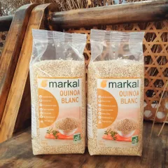 Hạt Diêm Mạch Quinoa Hữu Cơ Trắng Markal 500g - Ngũ Cốc Organic Châu Âu, Phù Hợp Ăn Chay và Kiêng Cử