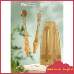 Set Rơ Lưỡi Bàn Chải Silicon Cho Bé 0-18 Tháng - An Toàn, Tiện Lợi, Hỗ Trợ Vệ Sinh Răng Miệng, Kèm Cốc Đựng