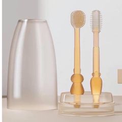 Set Rơ Lưỡi Bàn Chải Silicon Cho Bé 0-18 Tháng - An Toàn, Tiện Lợi, Hỗ Trợ Vệ Sinh Răng Miệng, Kèm Cốc Đựng