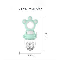 Túi Nhai Ăn Dặm Chống Hóc MISUTA - Bộ 3 Múm Silicon An Toàn, Dùng Cho Bé Từ 4 Tháng Tuổi - Giúp Bé Thoải Mái Khi Ăn Dặm