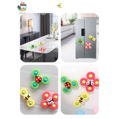 Con Quay Spinner Dính Tường Cho Bé - Đồ Chơi Âm Thanh Vui Nhộn, Phát Triển Kỹ Năng Vận Động, Màu Sắc Bắt Mắt